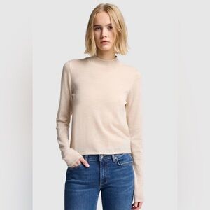 NEW 7 FOR ALL MANKIND - 100% Cashmere Mock Neck Top